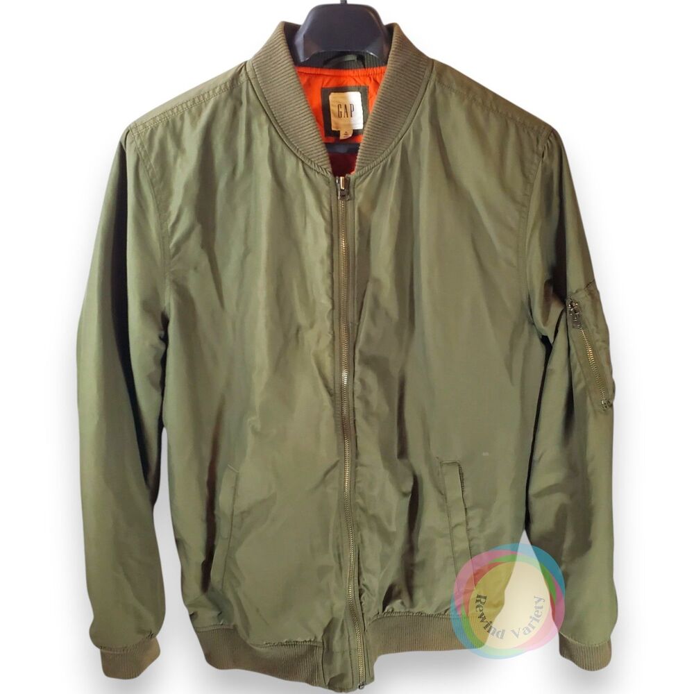 Gap Mens Green MA-1 Bomber Jacket XL Tall